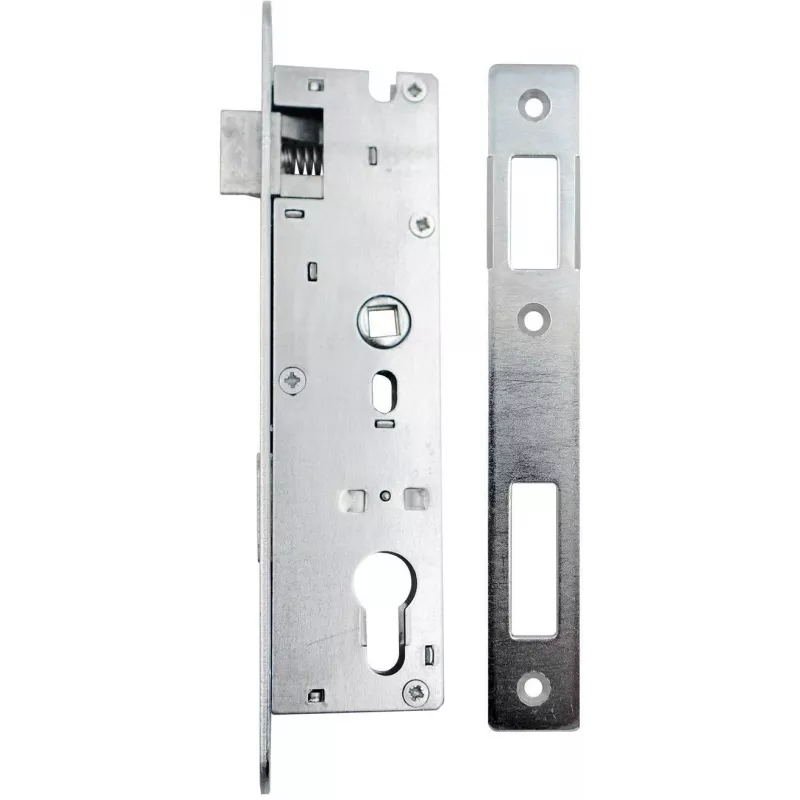 PSG 63.211 L/P Einsteckschloss mit Falle und Riegel, wechselbar, 220 x 22 mm Stulp, 72 mm PZ, 50 mm Entfernung, verzinkter Stahl