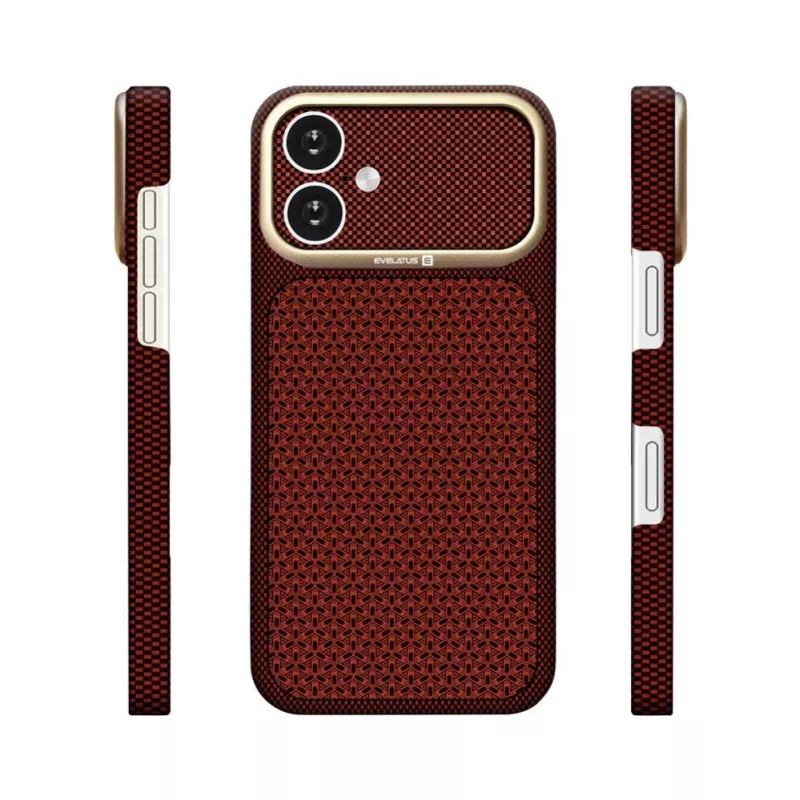 Evelatus Apple iPhone 17 Carbon Premium Edition MagSafe Hülle Burgundy