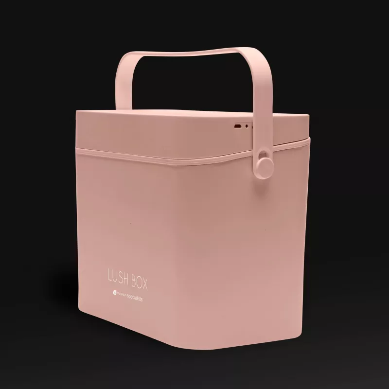 Rio CSBL-EU/1,1 Kosmetikkoffer Large Lush Box – Aluminium Beauty-Box mit Klappfächern & abschließbaren Verschlüssen, Schwarz