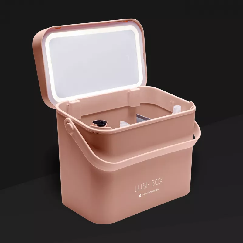 Rio CSBL-EU/1,1 Kosmetikkoffer Large Lush Box – Aluminium Beauty-Box mit Klappfächern & abschließbaren Verschlüssen, Schwarz