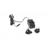 Outwell 651062 Elektrische Luftpumpe - 12V DC / 230V AC, Aufpumpen & Entlüften, 3 Universal-Düsen, Schwarz