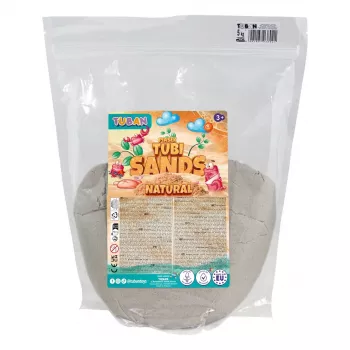 TUBAN TU3802 Natürlicher Dynamiksand 5 kg – formbarer, nicht trocknender Sinnesand für Kinder ab 3 Jahren
