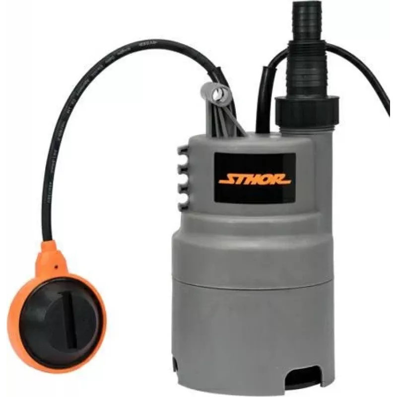 STHOR Schmutzwasserpumpe 400W 79781 - Tauchpumpe, 7500 L/h, 5m Förderhöhe, Schwimmerschalter, 10m Kabel