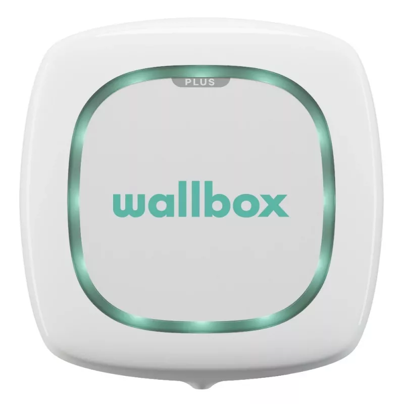 Wallbox Pulsar Plus 7,4 kW Typ 2 Ladestation für Elektrofahrzeuge, Weiß mit 5m schwarzem Kabel