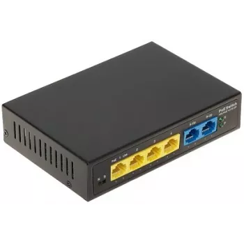 POE Switch GTX-A1-06-42-V2, 4-Port Fast Ethernet Unmanaged PoE+ Netzwerk-Switch