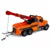 LEAN TOYS Abschleppwagen mit Kran Pannenhilfe Haken Lichter Geräusche Orange 1:18