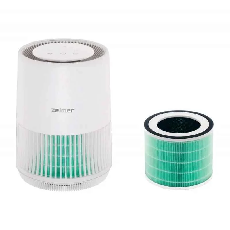 Zelmer ZPU5500 Luftreiniger mit HEPA H13, UV-C und Ionisator, 200 m³/h CADR, PM2.5-Sensor, Automatikmodus, für Räume bis 24 m²