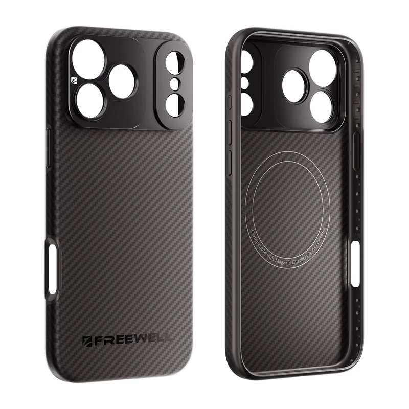 Freewell Sherpa Series Hülle für iPhone 17 Pro mit 17mm Gewinde-Objektivhalterung - Schwarz