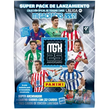 PANINI KOLEKCJA La Liga 2027 Mega Set – Adrenalyn XL Trading Card Collection mit 10 Booster-Packs, 4 exklusiven Karten, Album & Online-Code