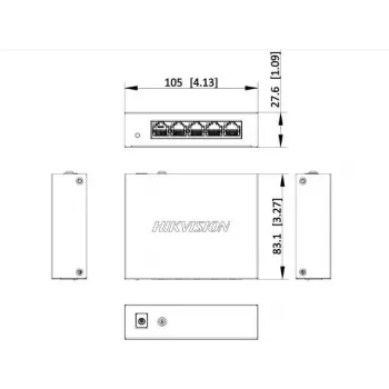 Hikvision DS-3E0505-O 5-Port Gigabit Desktop Switch