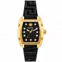 Versace V-Chrono Damen Schweizer Quarz-Chronograph Uhr 45mm Schwarzes Zifferblatt Lederarmband VE8K00624