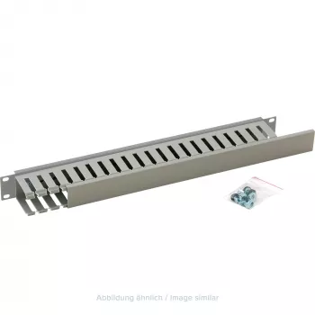 Triton RAC-VP-X02-A1 19 inch 1U einseitiger Kunststoff-Kabelkanal, grau