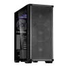 Zalman Z10 ATX Mid-Tower-Gehäuse, Schwarz, gehärtetes Glas, 4x ARGB-Lüfter