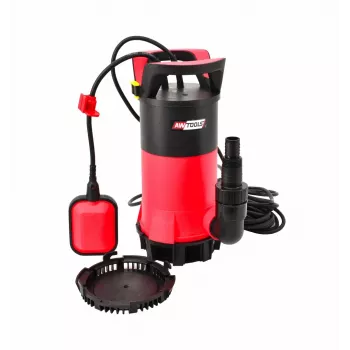 AWTOOLS Tauchpumpe für Schmutzwasser/Klarwasser 750W mit Schwimmerschalter, 12500 L/h, 8 m Förderhöhe, Edelstahl, 10 m Kabel