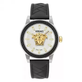 Versace V-Extreme Pro Herren Swiss-Quartz-Uhr 43mm Edelstahl Schwarzes Zifferblatt VE9I00124