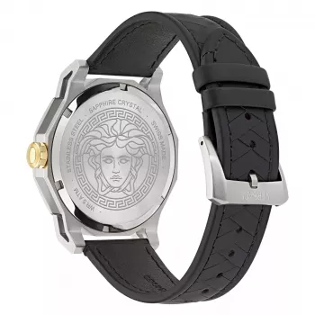 Versace V-Extreme Pro Herren Swiss-Quartz-Uhr 43mm Edelstahl Schwarzes Zifferblatt VE9I00124