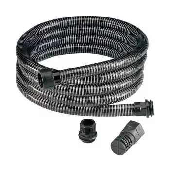 IMULETKU 7m Schwerlast-Saugschlauch aus verstärktem PVC mit Fußventil und Schellen, 1 Zoll