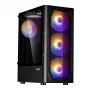Zalman N4 Rev.1 Mid-Tower ATX-Gehäuse mit 6 ARGB-Lüftern, gehärtetem Glas, Schwarz