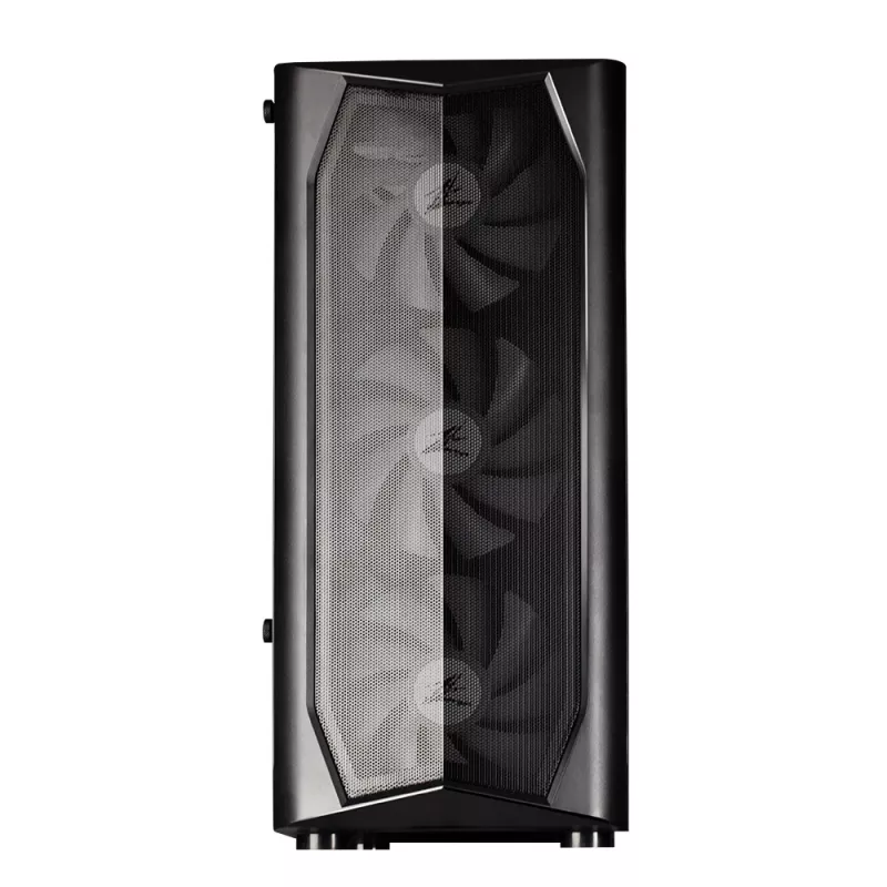 Zalman N4 Rev.1 Mid-Tower ATX-Gehäuse mit 6 ARGB-Lüftern, gehärtetem Glas, Schwarz