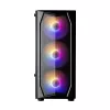 Zalman N4 Rev.1 Mid-Tower ATX-Gehäuse mit 6 ARGB-Lüftern, gehärtetem Glas, Schwarz