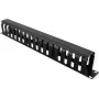VALUE 1U 19-Zoll Front-Kabelmanagement-Panel mit 5 D-Ringen, Schwarz RAL 9005