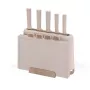 MEO MR-1412-BEIGE MAESTRO Messerset mit Schneidebrettern und Ständer, 5 Messer, 2 Bretter, Beige