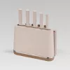 MEO MR-1412-BEIGE MAESTRO Messerset mit Schneidebrettern und Ständer, 5 Messer, 2 Bretter, Beige