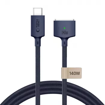 TECH-PROTECT MMC01 Ultraboost Magnetisches MacBook-Kabel USB-C auf MagSafe 3 140W 300cm Mitternachtsblau