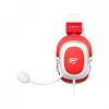HAV H2002d Kabelgebundenes Gaming-Headset mit 50-mm-Treibern, RGB-LED, geräuschisolierendem Mikrofon, Weiß/Rot