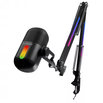 Rampage ARPEJ Gaming-Kondensatormikrofon am Galgenarm, RGB, Schwarz