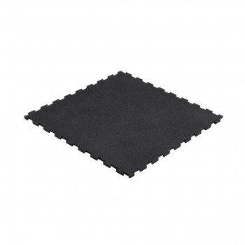 Gummiboden für Fitnessstudio, Gerätematte, Puzzle 1m Dicke 15mm, schwarz, REBEL ACTIVE