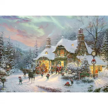 Schmidt Spiele Thomas Kinkade Studios: Santa's Night Before Christmas 1000-Teile Puzzle