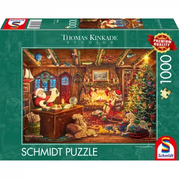 Schmidt Spiele Thomas Kinkade Studios: Santa Checks the Wishlist 1000-Teile Puzzle