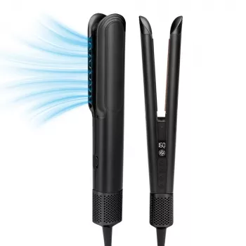 StayBeauty by Extralink M-17936F Wet-to-Dry Heißluft-Styler mit Trocknungsfunktion, 1200W, Schwarz/Pink