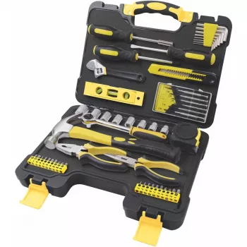 FIELDMANN FDG 5008-53R 53-teiliges Steckschlüssel- und Bit-Set mit 1/4 inch und 1/2 inch Antriebs-Ratschen, Chrom-Vanadium-Stahl, metrisch
