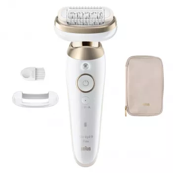Braun Silk-épil 9 Flex SES9-011 3D Epilierer, Nass & Trocken, Weiß/Gold