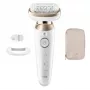 Braun Silk-épil 9 Flex SES9-011 3D Epilierer, Nass & Trocken, Weiß/Gold