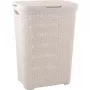 Curver Style 60L Wäschekorb mit Rattan-Effekt in Weiß
