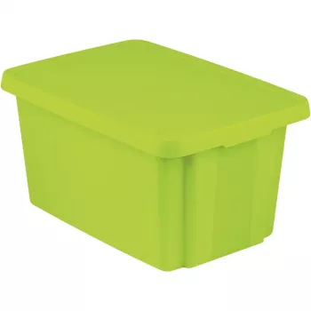 Curver Essentials 45L Aufbewahrungsbox mit Deckel, Grün, 40x57x30cm