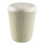 CURVER Knit 7L runder Badezimmer-Abfalleimer in Weiß
