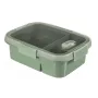 CURVER Smart Eco To Go Dual Rechteckige Lebensmittelbehälter 0,9L (0,6L + 0,3L) Soft Green