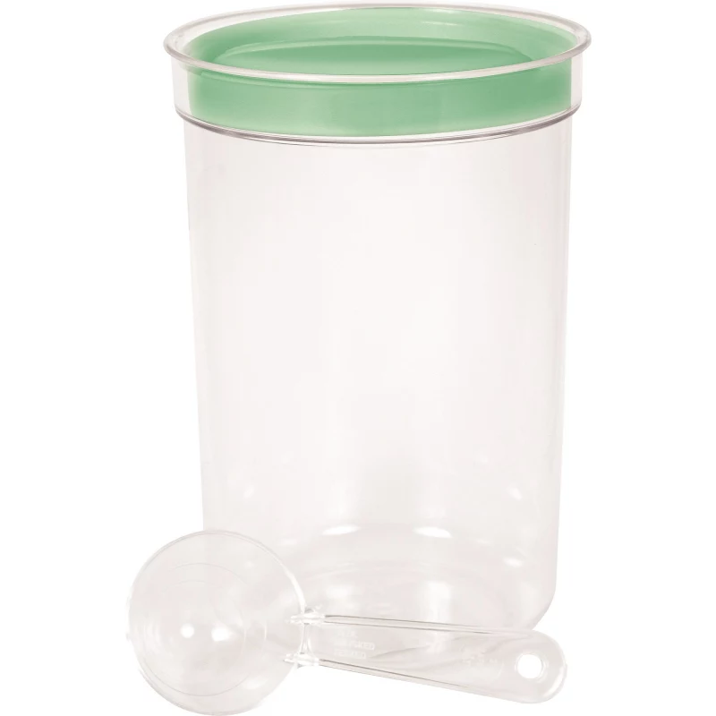 CURVER Runde Lebensmittelschüssel mit Löffel, 1,7L, Sortierte Farbe, BPA-freier Kunststoff