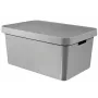 Curver Infinity Recycled 45L Aufbewahrungsbox mit Deckel, Grau, 56x39x27 cm