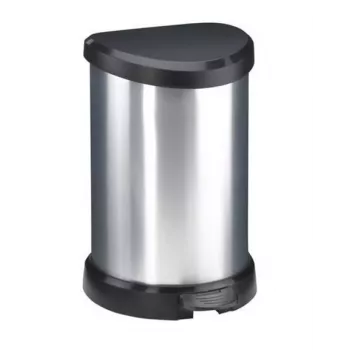 CURVER Deco Tretmülleimer 15L Silber