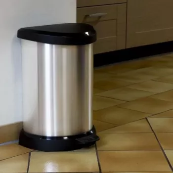 CURVER Deco Tretmülleimer 15L Silber