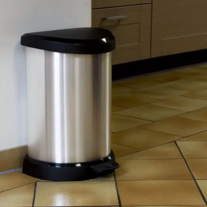 CURVER Deco Tretmülleimer 15L Silber