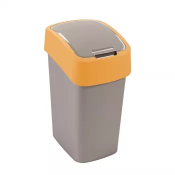 Curver Flip Bin 9L Abfalleimer Silber/Gelb