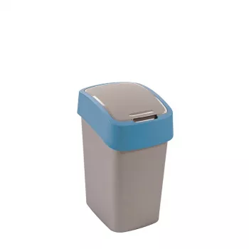 CURVER Deco Flip Bin 25L Abfalleimer Silber/Blau