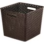 CURVER My Style Quadratischer Aufbewahrungskorb 25L Dunkelbraun 32,5x32,5x28cm
