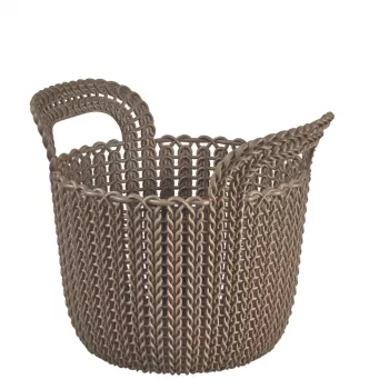 CURVER Korb Knit XS Rund 3L 23x19x19 cm Braun